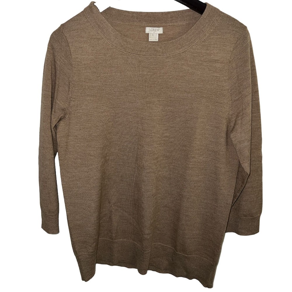 J. Crew Women's Tan Crew Neck Sweater